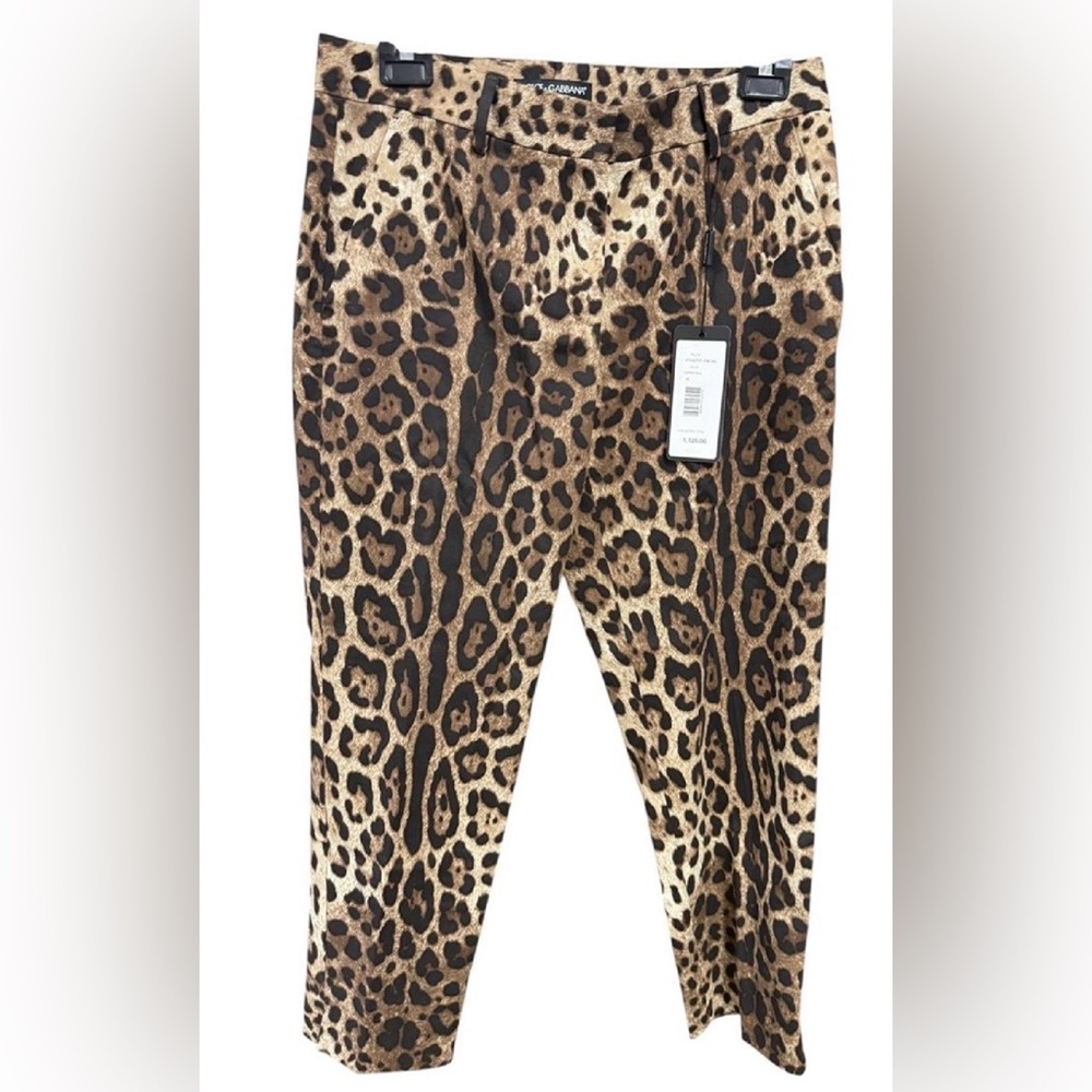 LOW START🔥NWT Dolce & Gabbana Ladies Leopard Drill pants size 42 (NWT $1125) - Picture 9 of 15